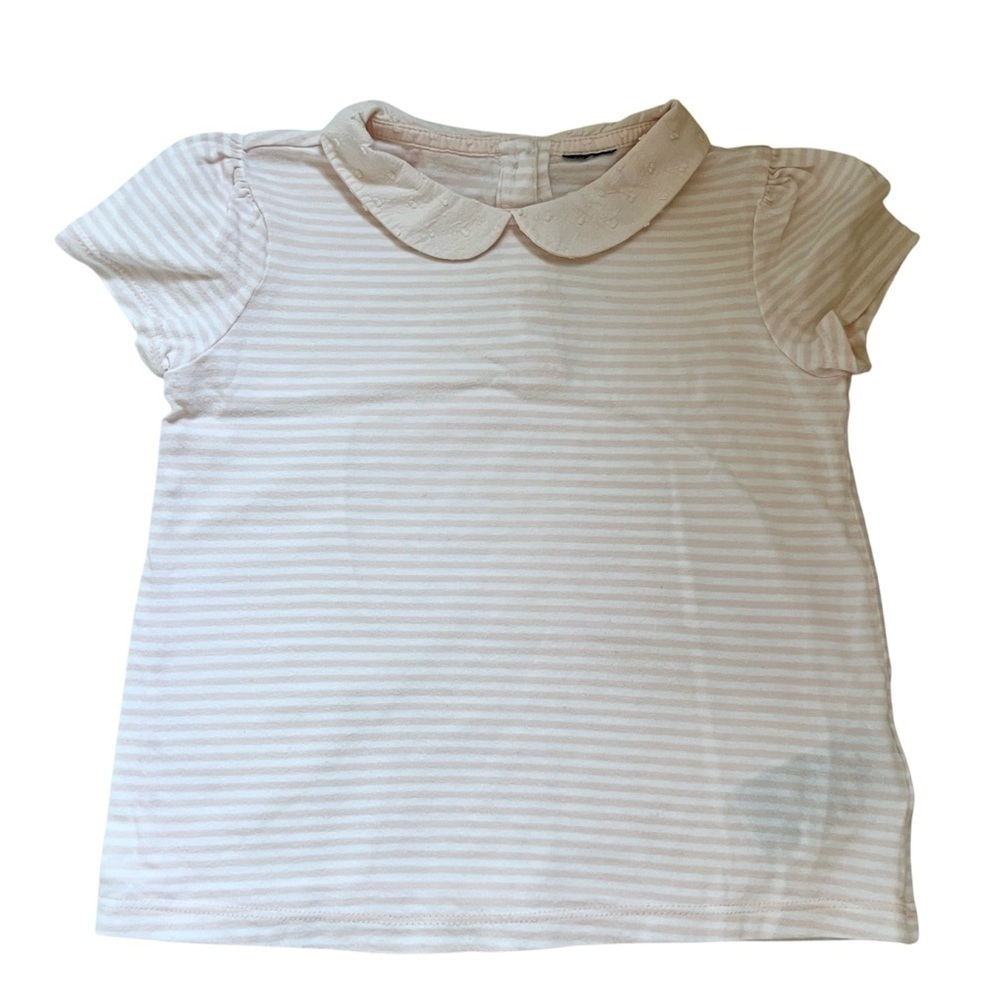 GAP | Kids Cream Short Sleeve Tee with Peter Pan Collar- Size 4 years